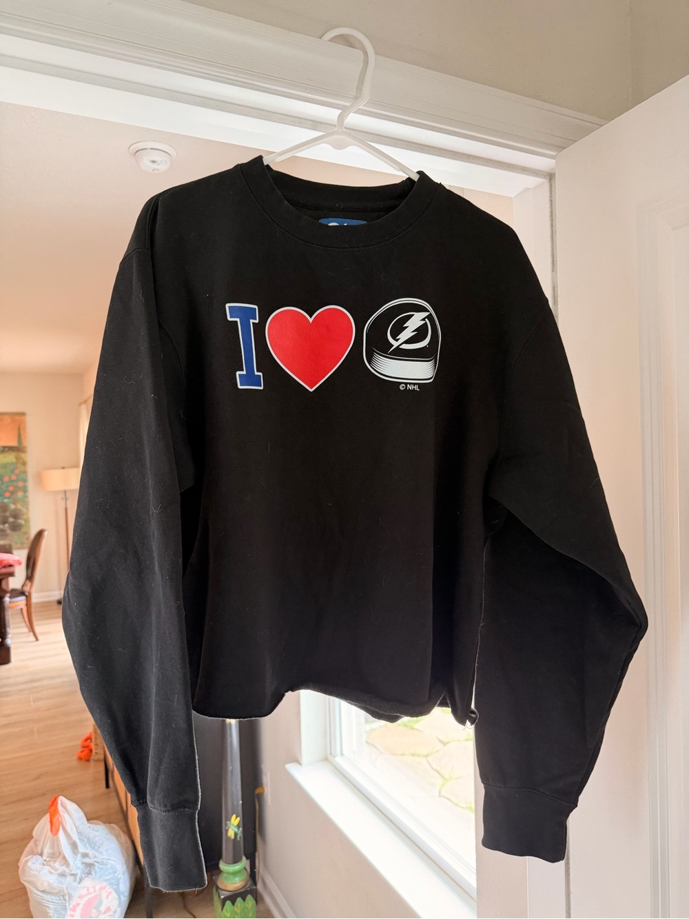 Blue 84 Black I ❤️ Tampa Lightening Sweatshirt